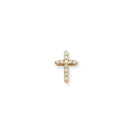 14k VS Diamond cross pendant