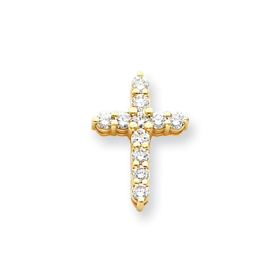 14k AA Diamond Cross Pendant