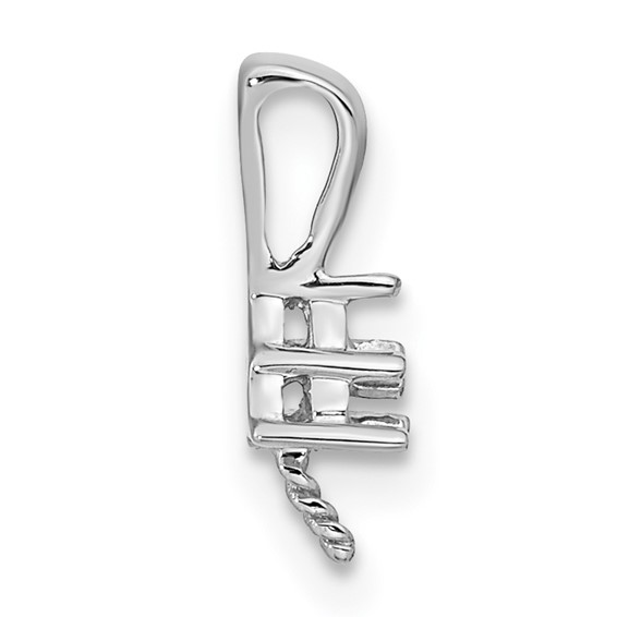 14k White Gold Pearl and Diamond Pendant Mounting