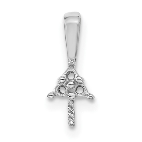 14k White Gold Pearl and Diamond Pendant Mounting