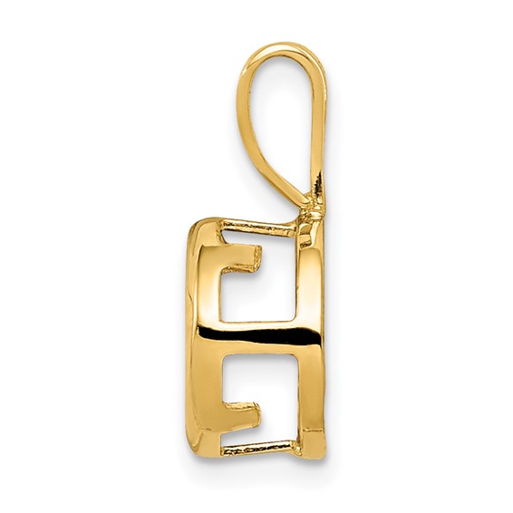 14k 6mm Round Stone Bezel Pendant Mounting