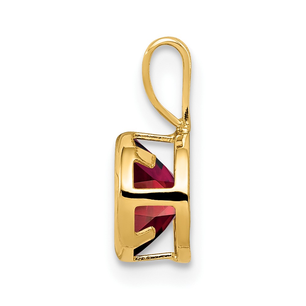 14k 6mm Garnet bezel pendant (XP301GA)
