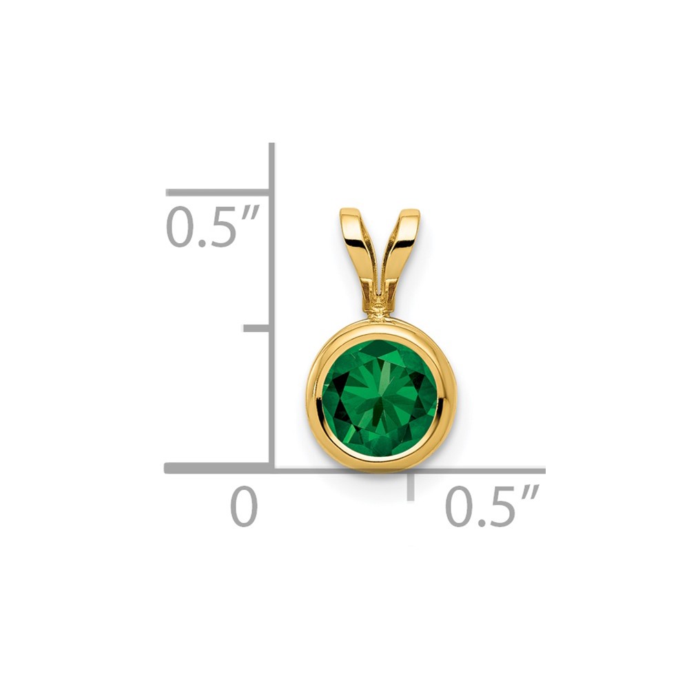 14k 6mm Mount St. Helens bezel pendant (XP301MS)