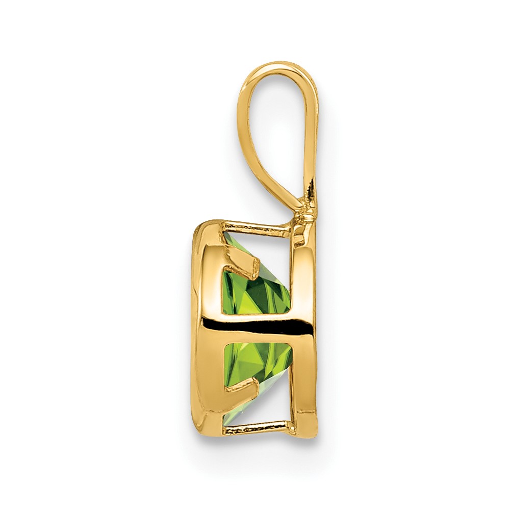 14k 6mm Peridot bezel pendant (XP301PE)