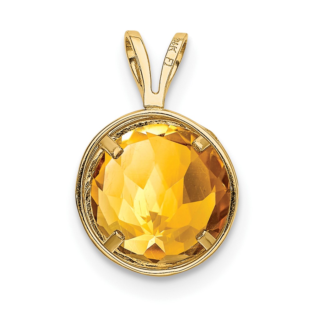 14k Citrine bezel pendant (XP303CI)