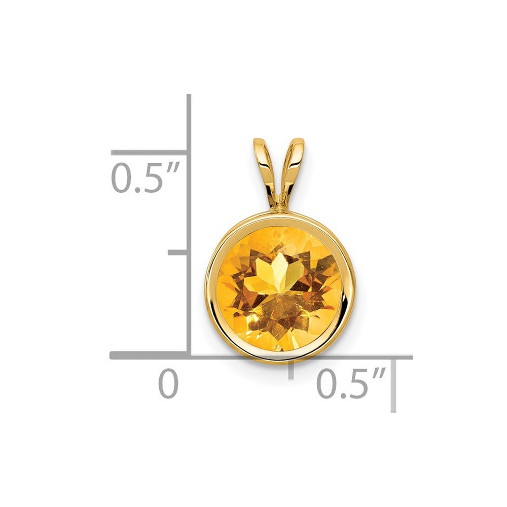 14k Citrine bezel pendant (XP303CI)