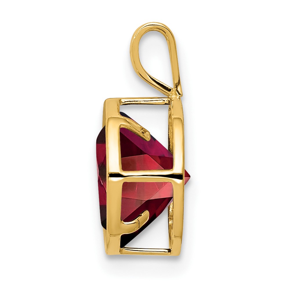 14k 8mm Garnet bezel pendant (XP303GA)