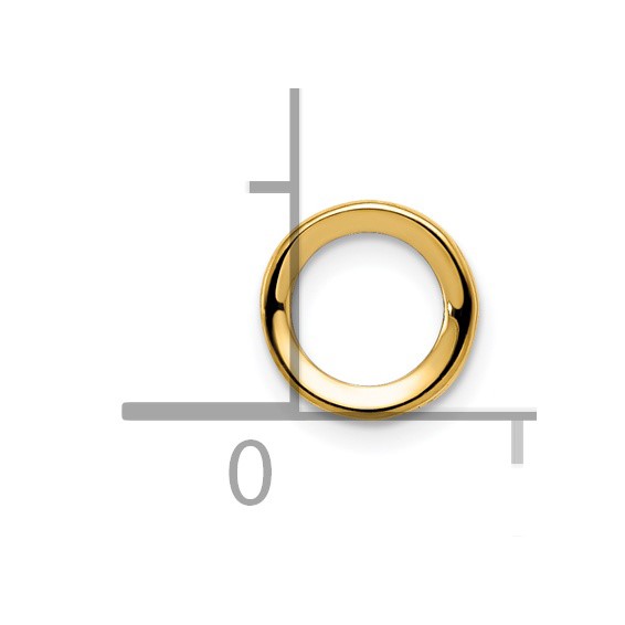 14k 5mm Round Stone Bezel Pendant Mounting