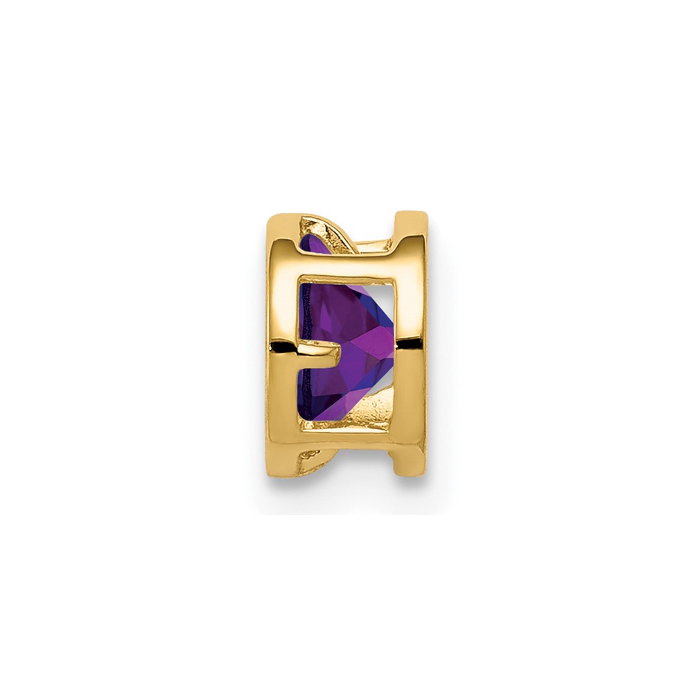 14k 5mm Amethyst Bezel Pendant (XP320AM)