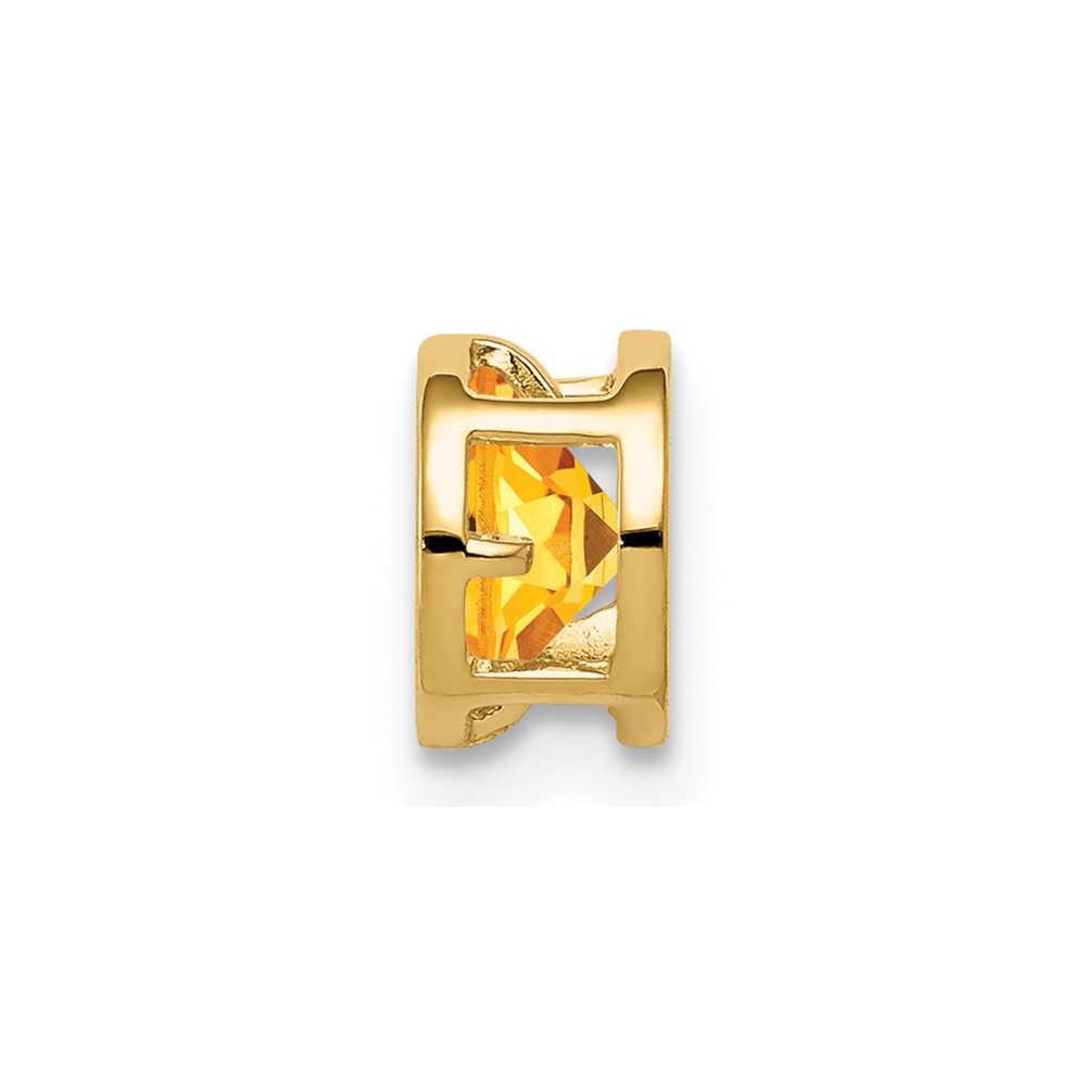 14k 5mm Citrine bezel pendant (XP320CI)