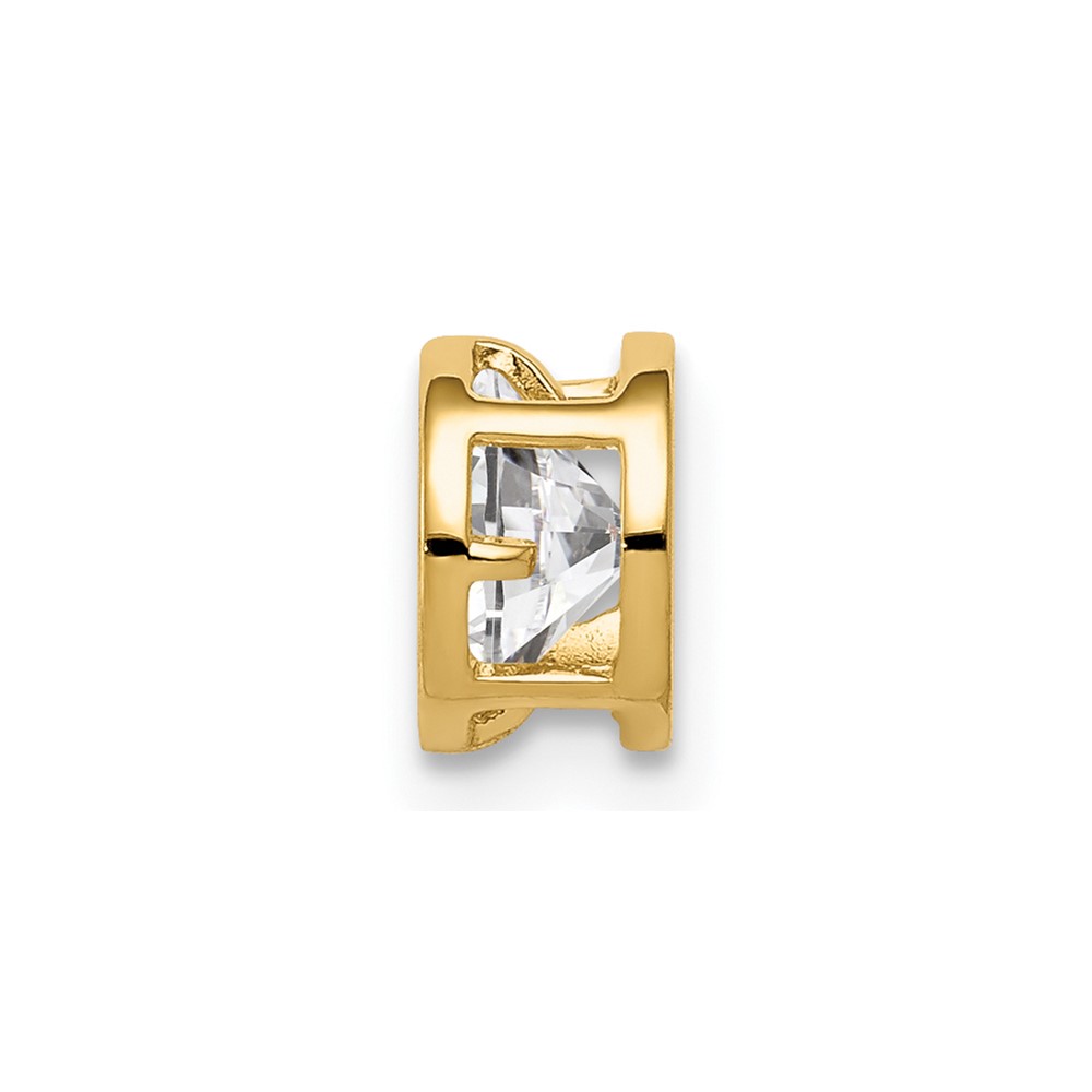 14k 5mm Cubic Zirconia bezel pendant (XP320CZ)