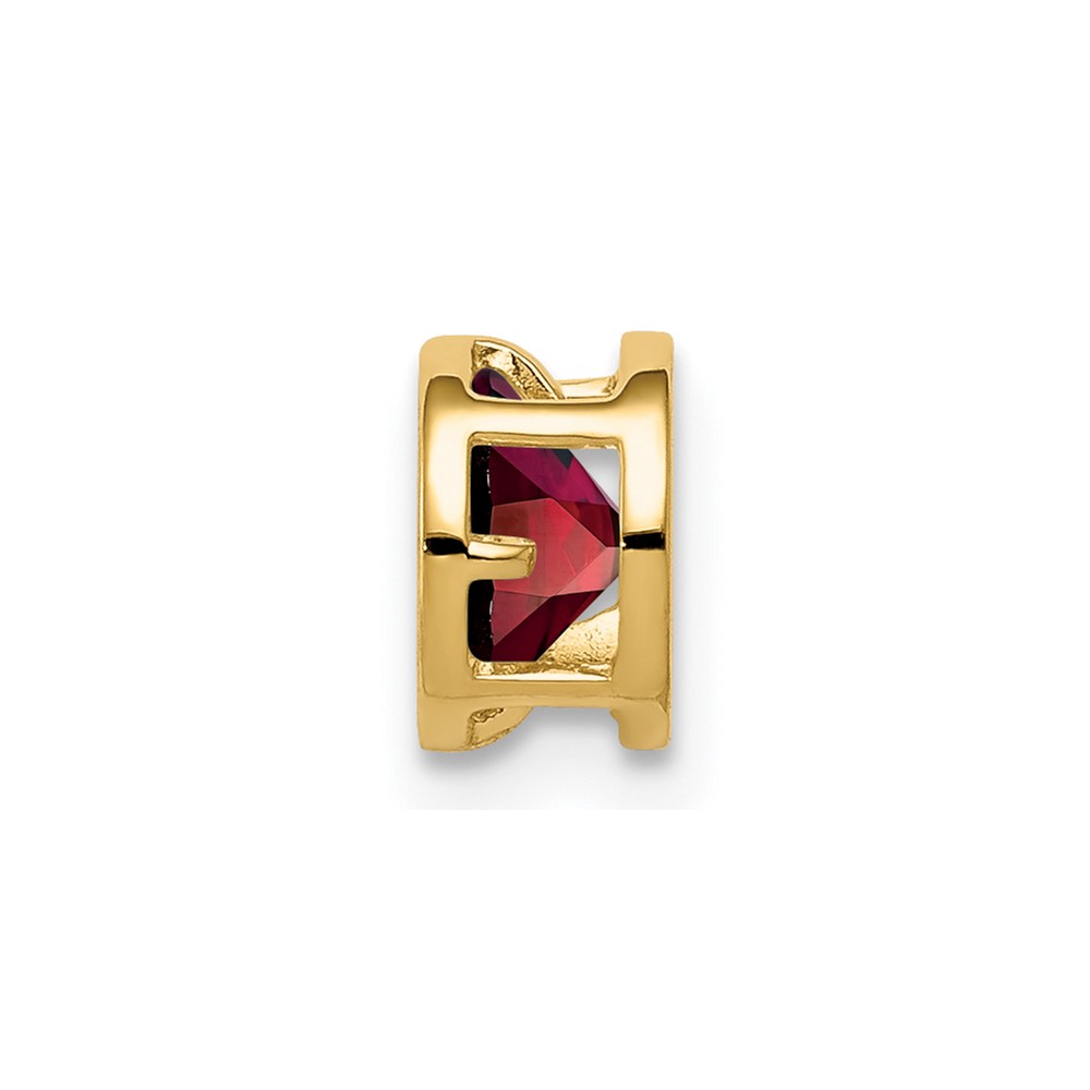 14k 5mm Garnet bezel pendant (XP320GA)