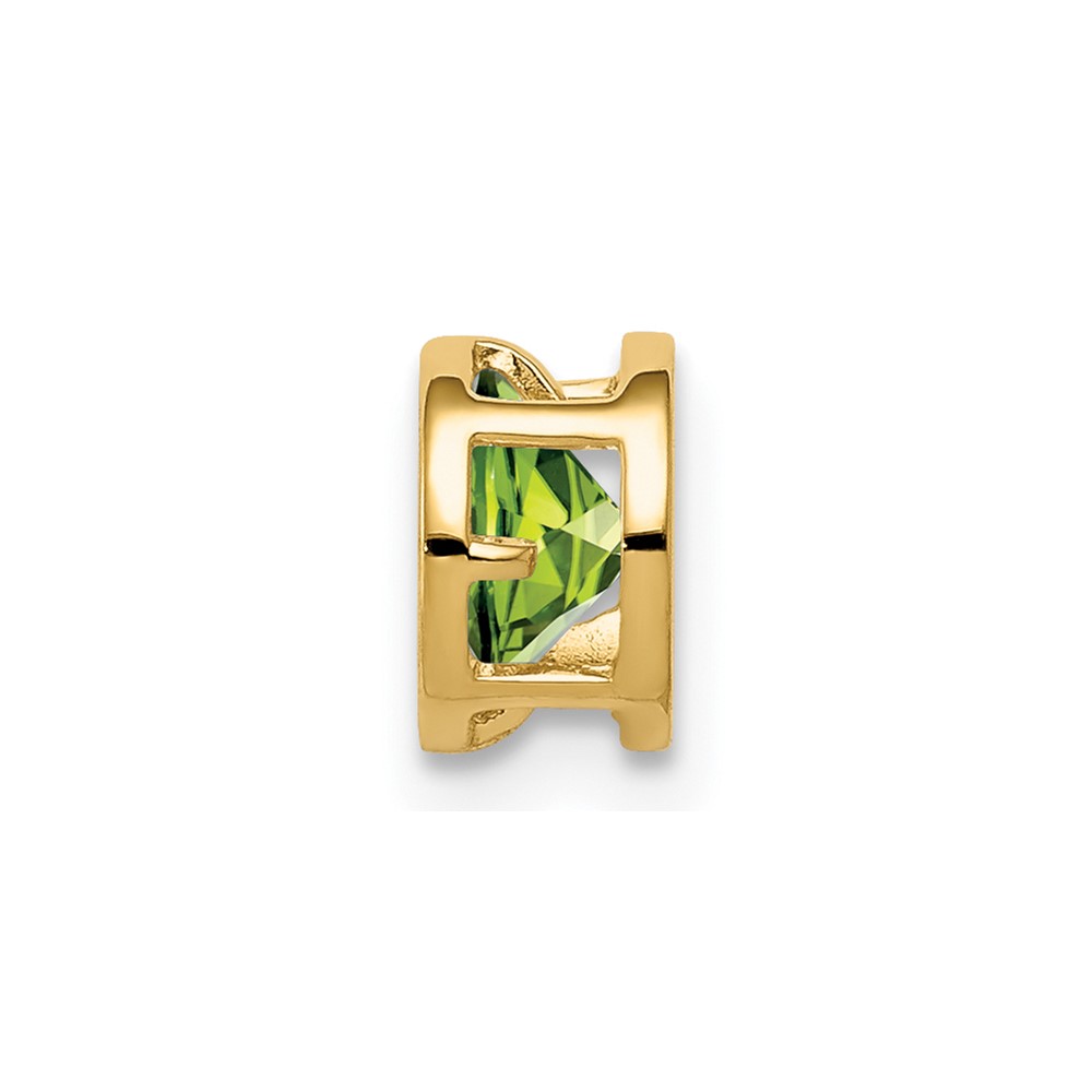 14k 5mm Peridot bezel pendant (XP320PE)