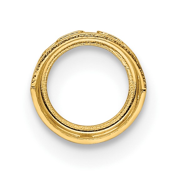 14k 6mm Round Stone Bezel Pendant Mounting