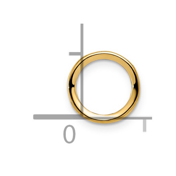 14k 6mm Round Stone Bezel Pendant Mounting