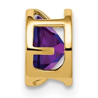 14K 6mm Round Amethyst Bezel Chain Slide view 2