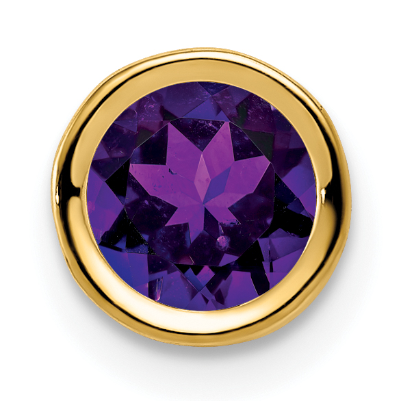 14k 6mm Amethyst bezel pendant (XP321AM)