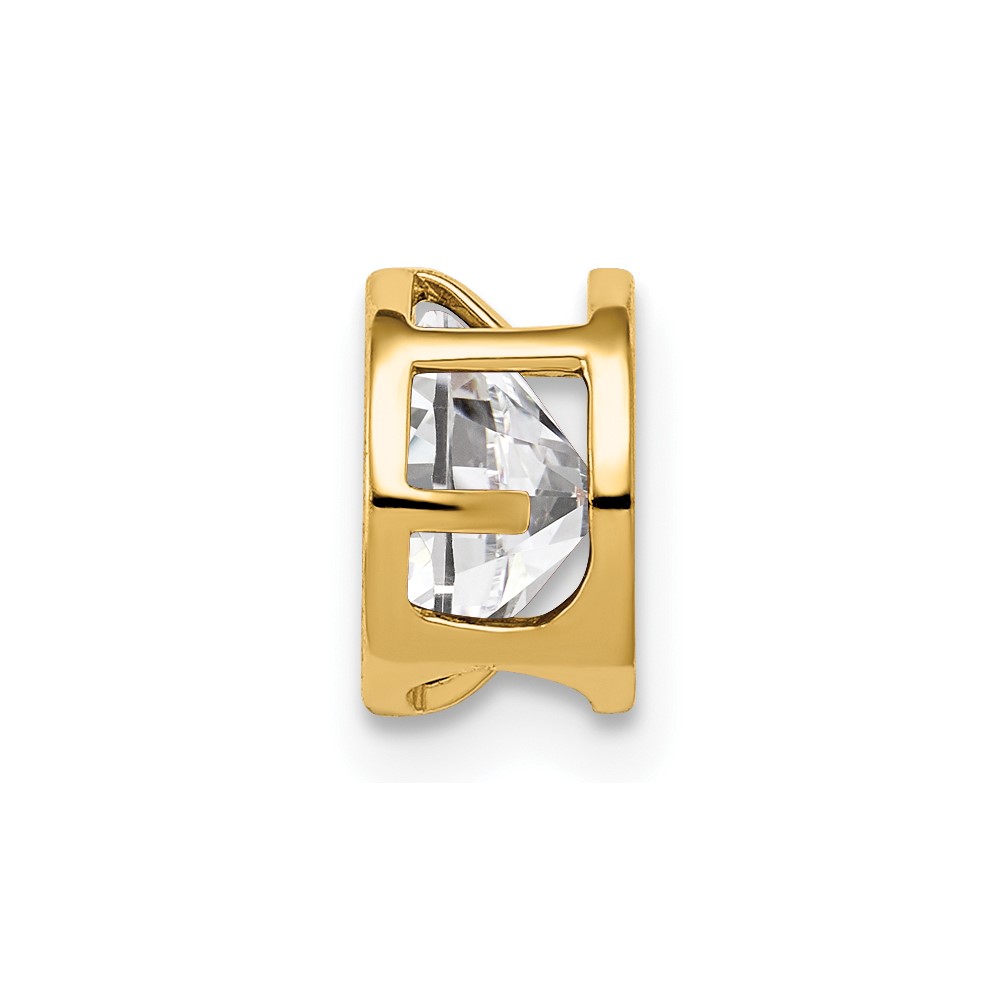 14k 6mm Cubic Zirconia Bezel Pendant (XP321CZ)