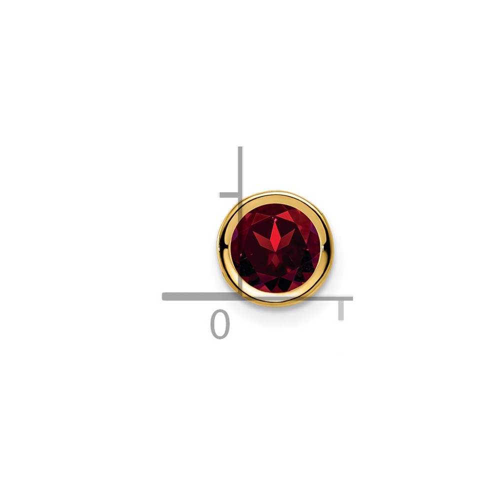 14k 6mm Garnet bezel pendant (XP321GA)
