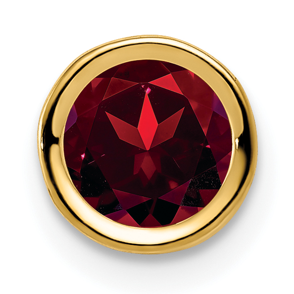 14k 6mm Garnet bezel pendant (XP321GA)