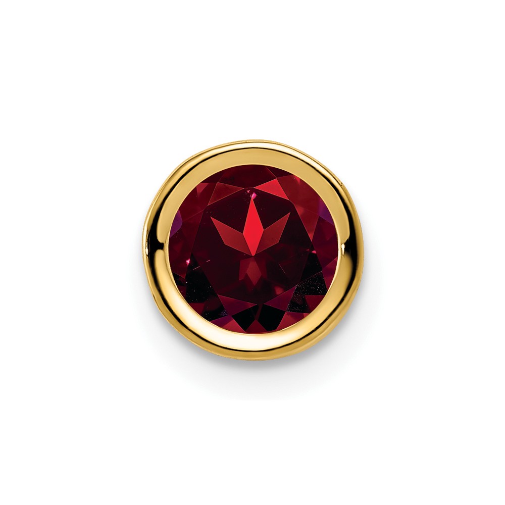 14k 6mm Garnet bezel pendant (XP321GA)