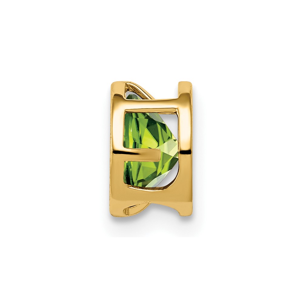14k 6mm Peridot bezel pendant (XP321PE)