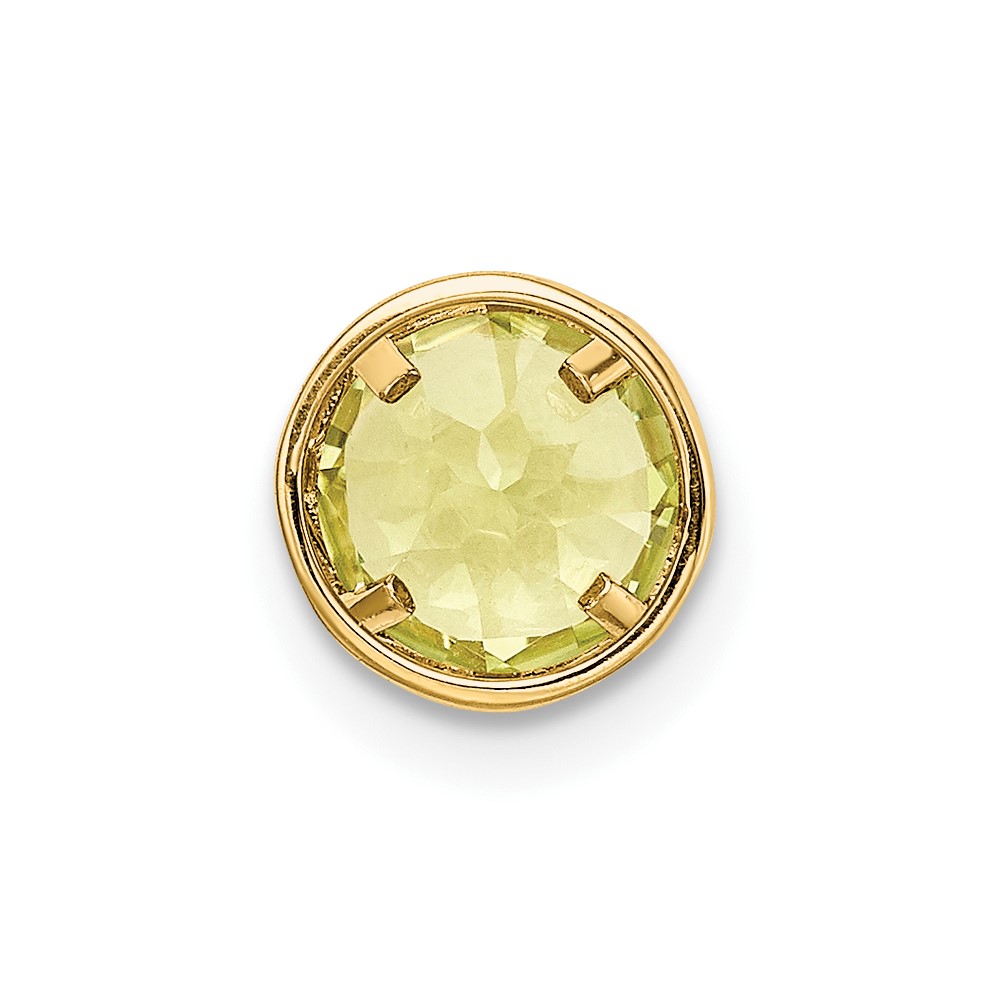 14k 6mm Peridot bezel pendant (XP321PE)