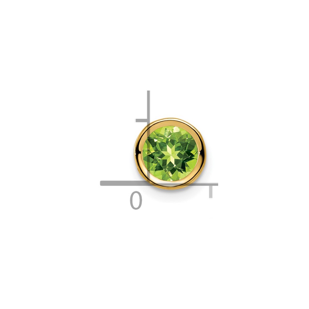 14k 6mm Peridot bezel pendant (XP321PE)