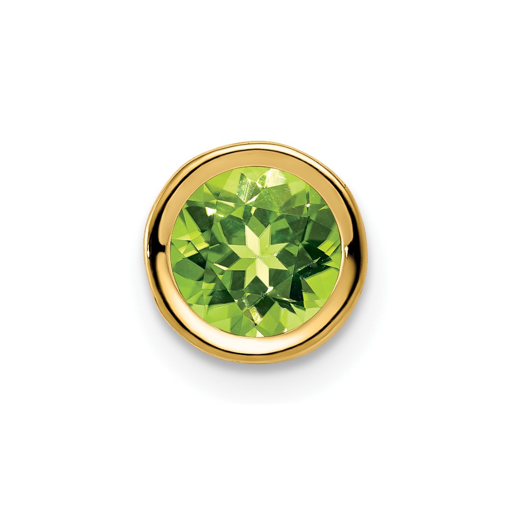 14k 6mm Peridot bezel pendant (XP321PE)