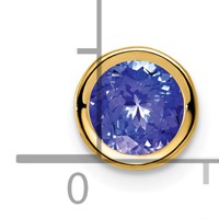 14K Bezel-set 6mm Tanzanite Chain Slide view 2