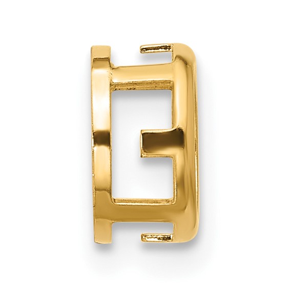 14k 7mm Round Stone Bezel Pendant Mounting