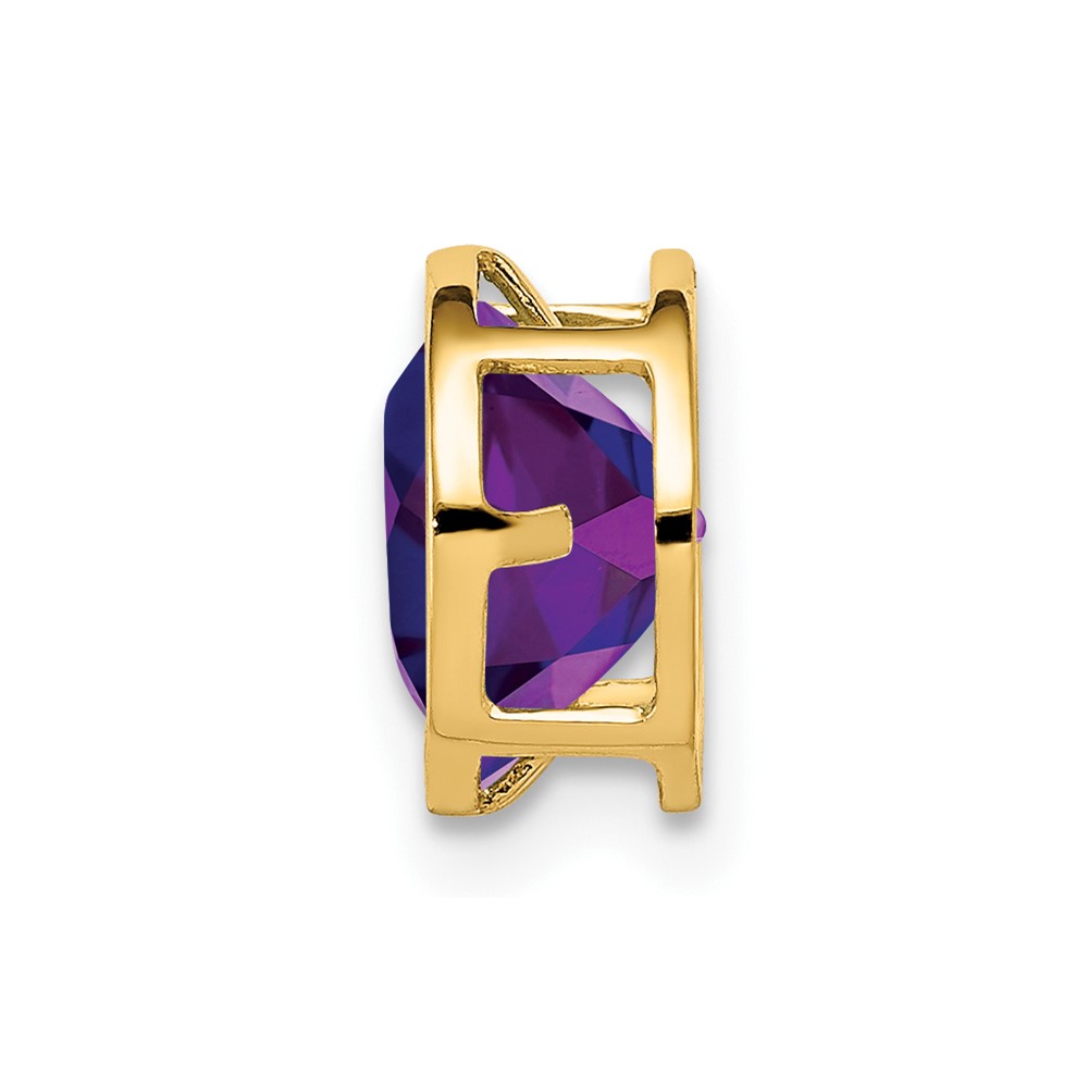 14k 7mm Amethyst bezel pendant (XP322AM)