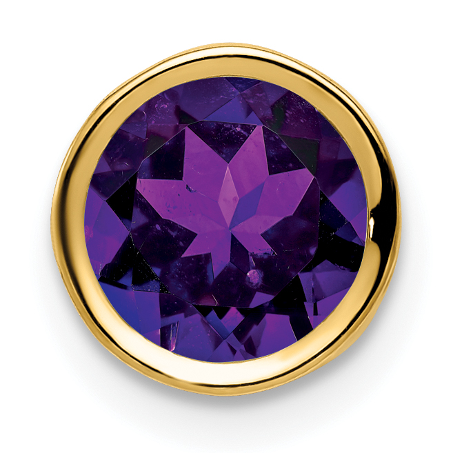 14k 7mm Amethyst bezel pendant (XP322AM)