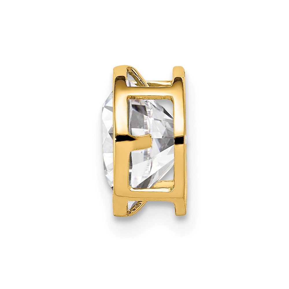 14k 7mm Cubic Zirconia Bezel Pendant (XP322CZ)