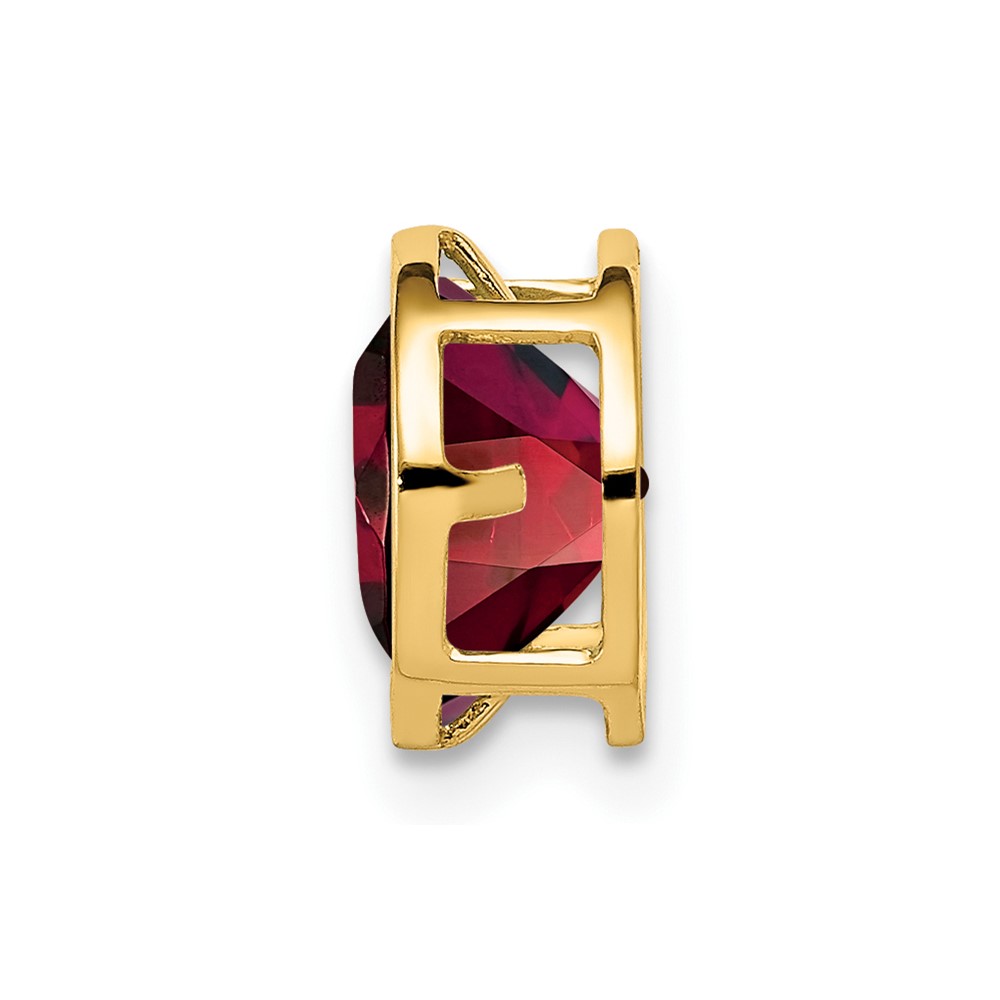 14k 7mm Garnet bezel pendant (XP322GA)
