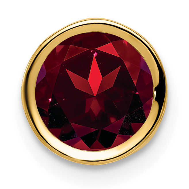 14k 7mm Garnet bezel pendant (XP322GA)