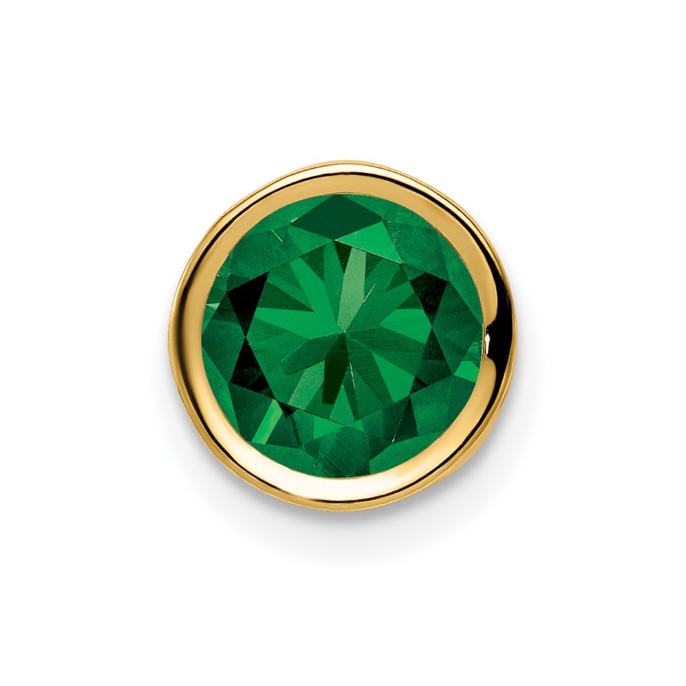 14K 7mm Round Mount St. Helens Bezel Chain Slide