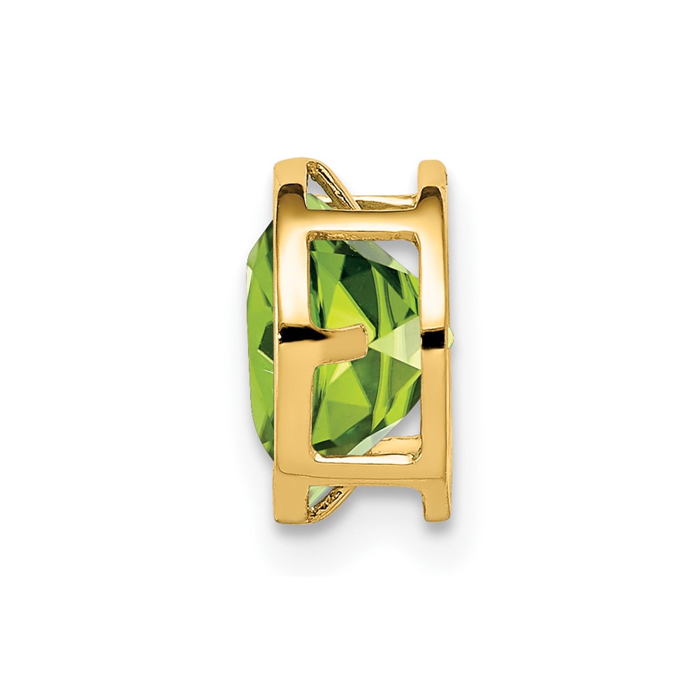14k 7mm Peridot bezel pendant (XP322PE)