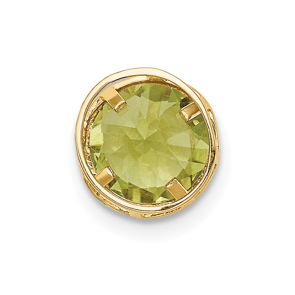 14k 7mm Peridot bezel pendant (XP322PE)
