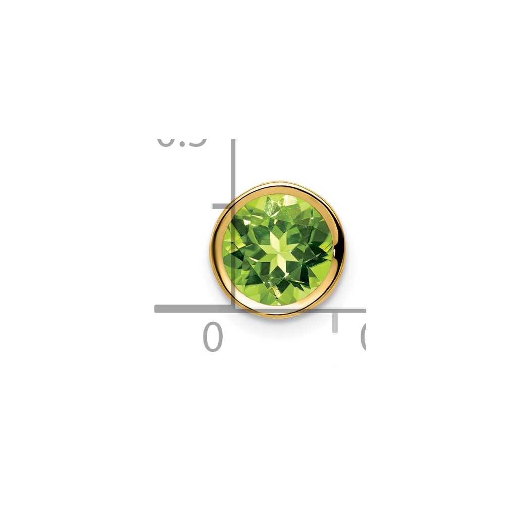 14k 7mm Peridot bezel pendant (XP322PE)