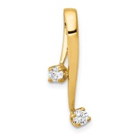 14K Yellow Gold Complete 2-3.0mm Two-stone VS Diamond Chain Slide view 1