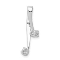 14K White Gold Complete 2-3.0mm Two-stone Aaa Diamond Chain Slide view 4