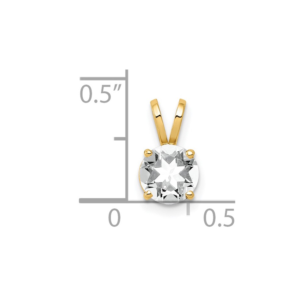 14k 6mm Cubic Zirconia pendant (XP416CZ)