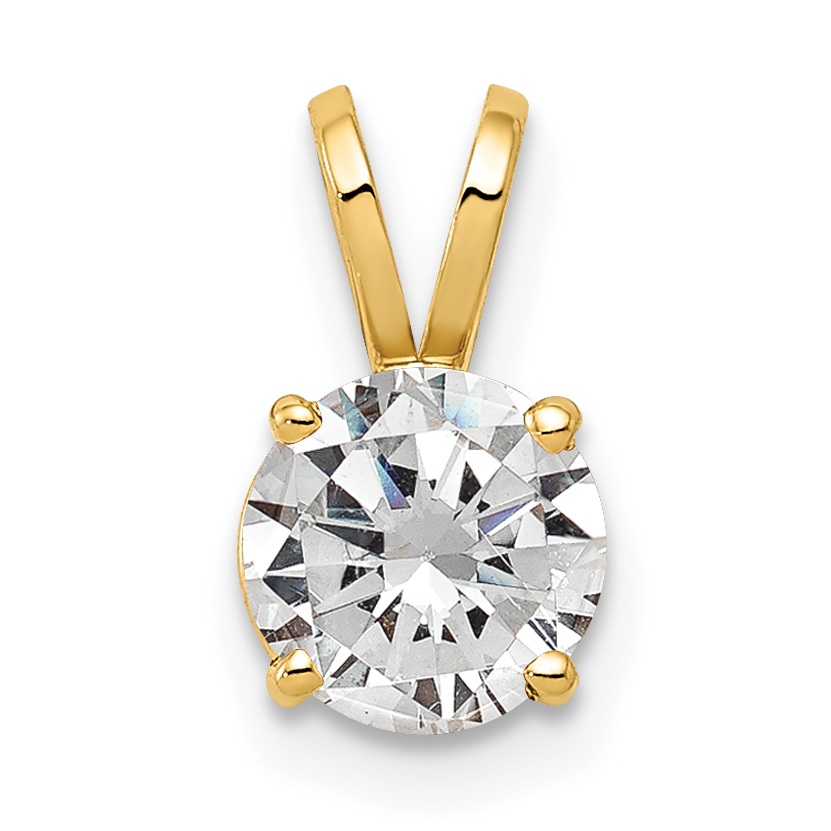 14k 6mm Cubic Zirconia pendant (XP416CZ)