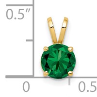14K 6mm Yellow Gold Round Mount St. Helens Pendant view 2