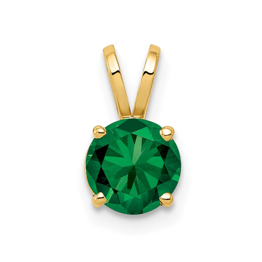 14K 6mm Yellow Gold Round Mount St. Helens Pendant