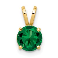 14K 6mm Yellow Gold Round Mount St. Helens Pendant view 1