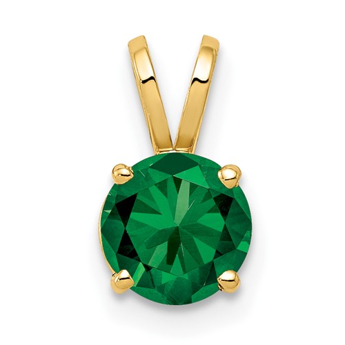 14K 6mm Yellow Gold Round Mount St. Helens Pendant