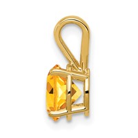 14K 7mm Round Citrine Pendant view 2