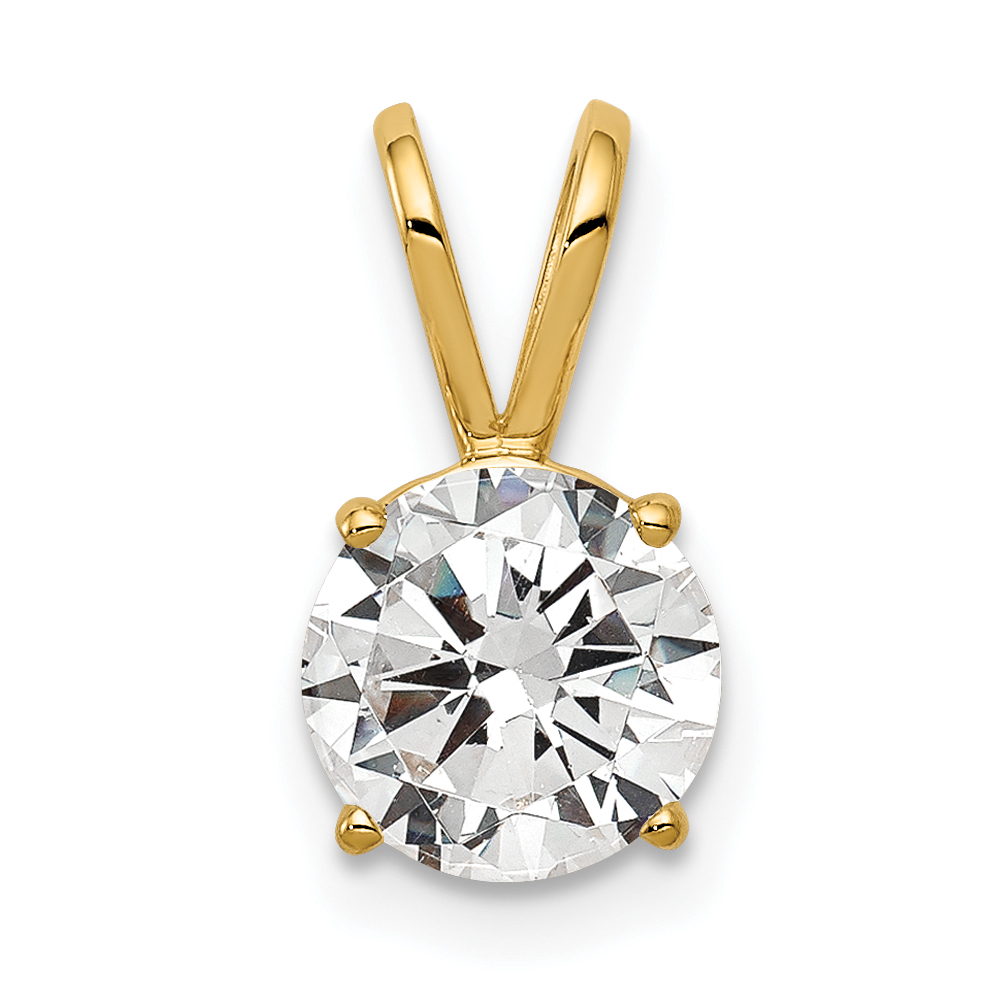 14k 7mm Cubic Zirconia pendant (XP417CZ)
